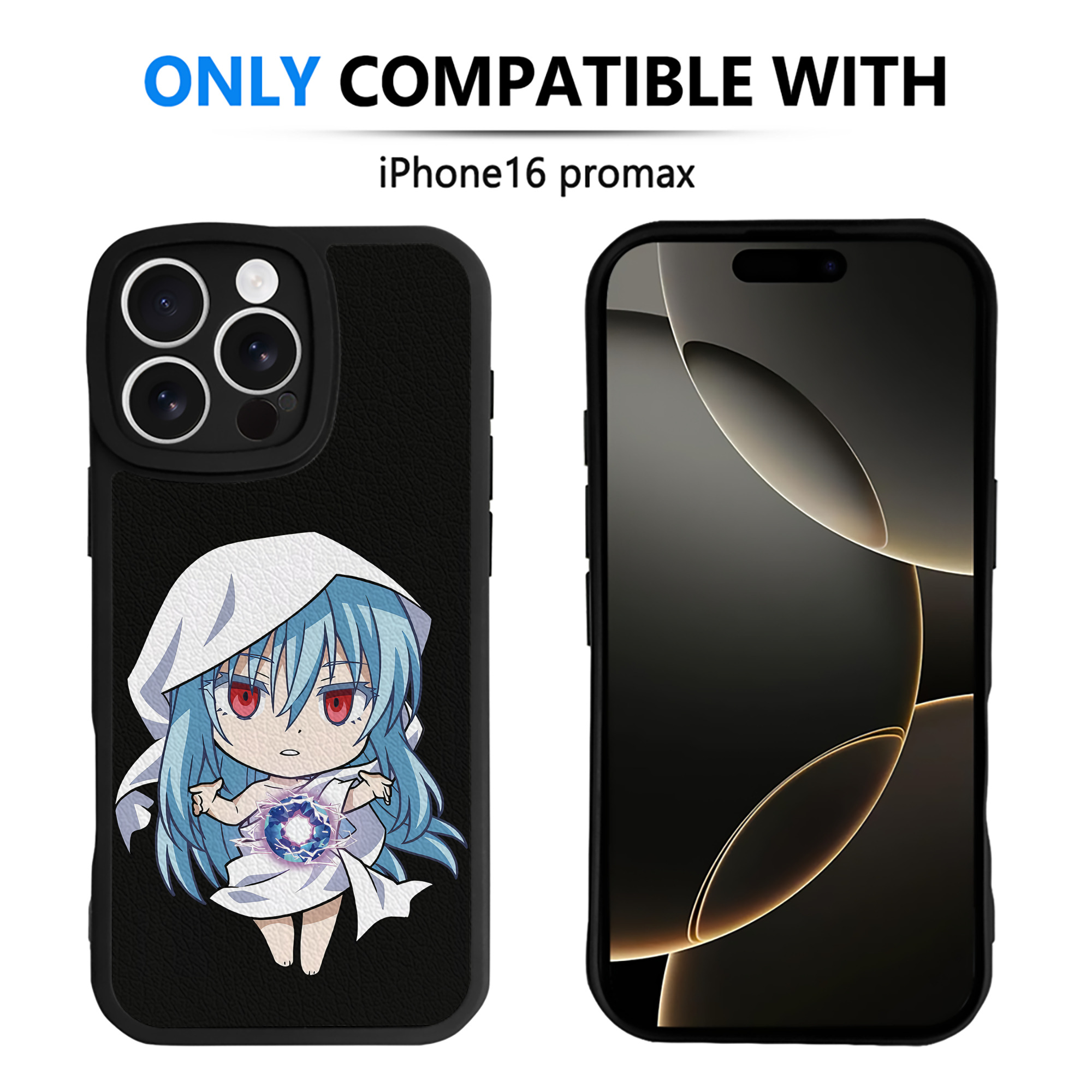 （画像用） 転スラ Regarding Reincarnated to Slime 【iPhone 16シリーズ対応】シリコンスマホケース（レザー調） 材質：シリコン